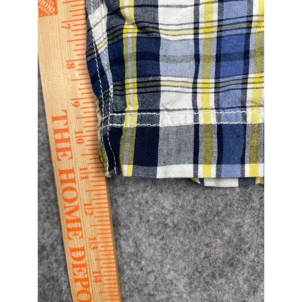 VTG Polo Jeans Company Ralph Lauren‎ Blue Plaid Cargo Shorts 40x11